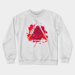 Red Rose Triangel Crewneck Sweatshirt